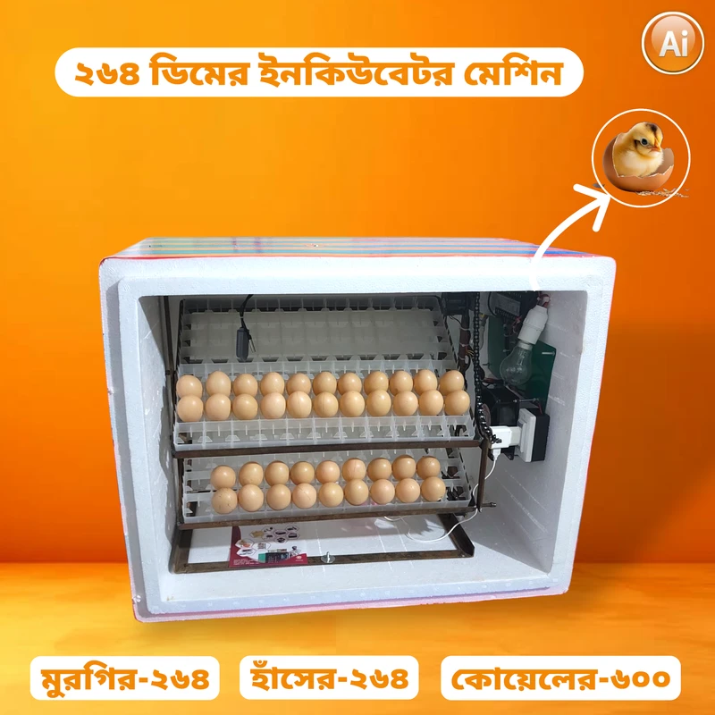 ২৬৪ ডিমের ইনকিউবেটর মেশিন – 264 Egg Hatching Incubator Machine [ AC-XM-18 ]