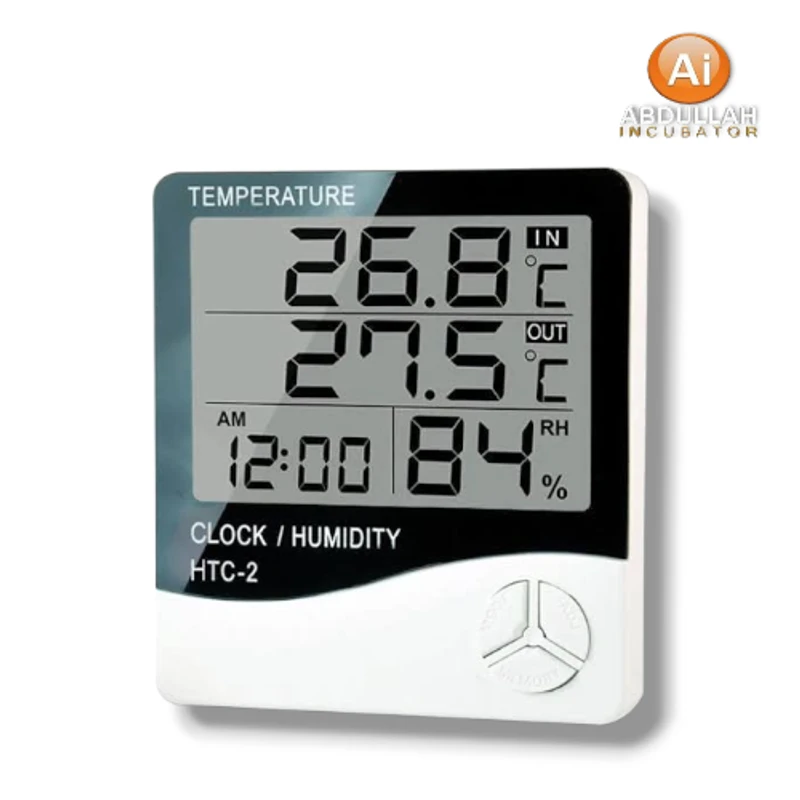 HTC-2 Temperature Humidity Digital Hygrometer with Clock