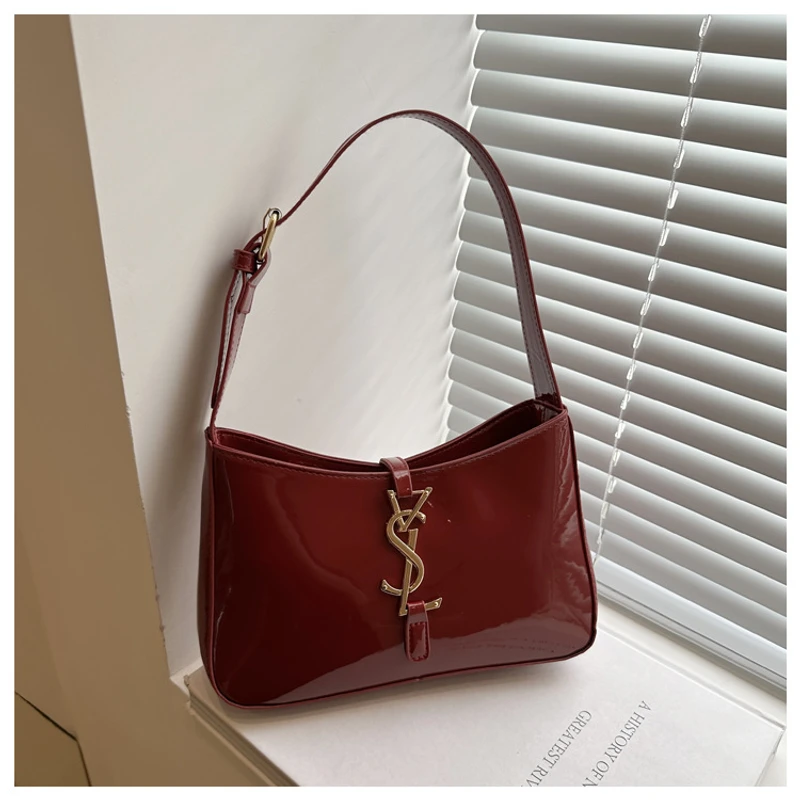 French Niche Y$L Glossy Shoulder Bag