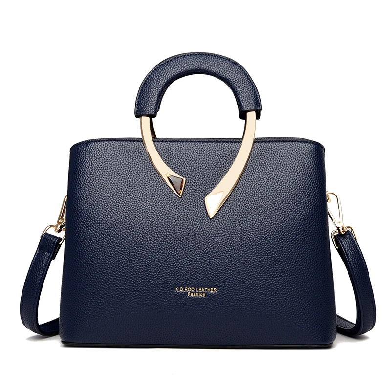 Classic Litchi Pattern Crossbody Handbag