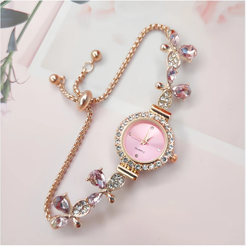 Floral Dial Bracelet Watch