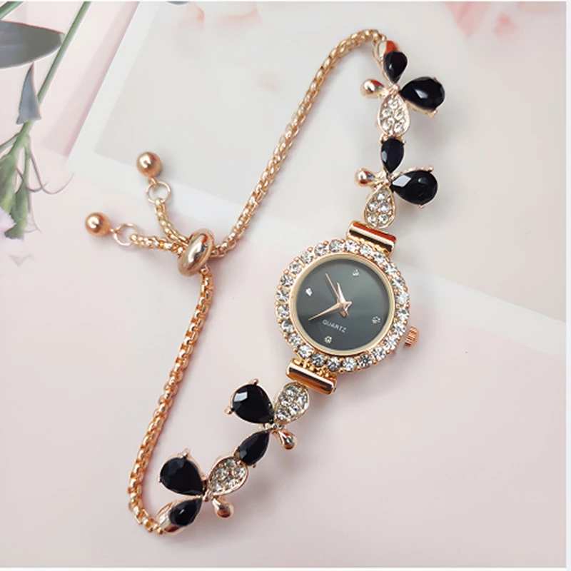Floral Dial Bracelet Watch
