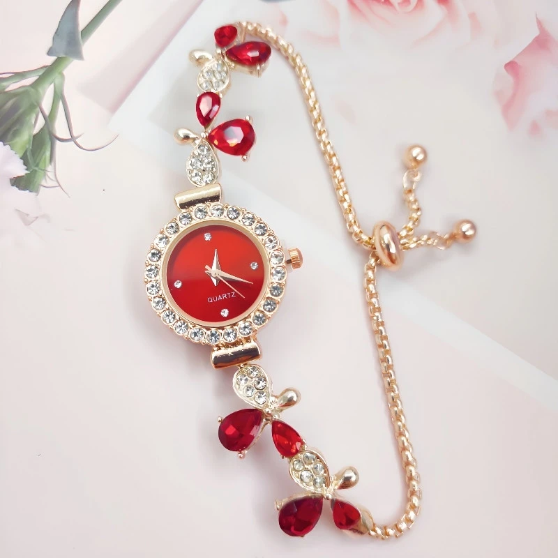 Floral Dial Bracelet Watch - Image 4