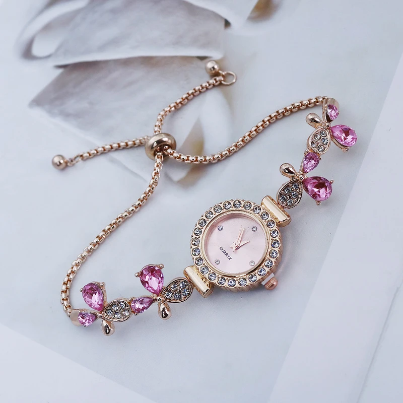 Floral Dial Bracelet Watch - Image 7
