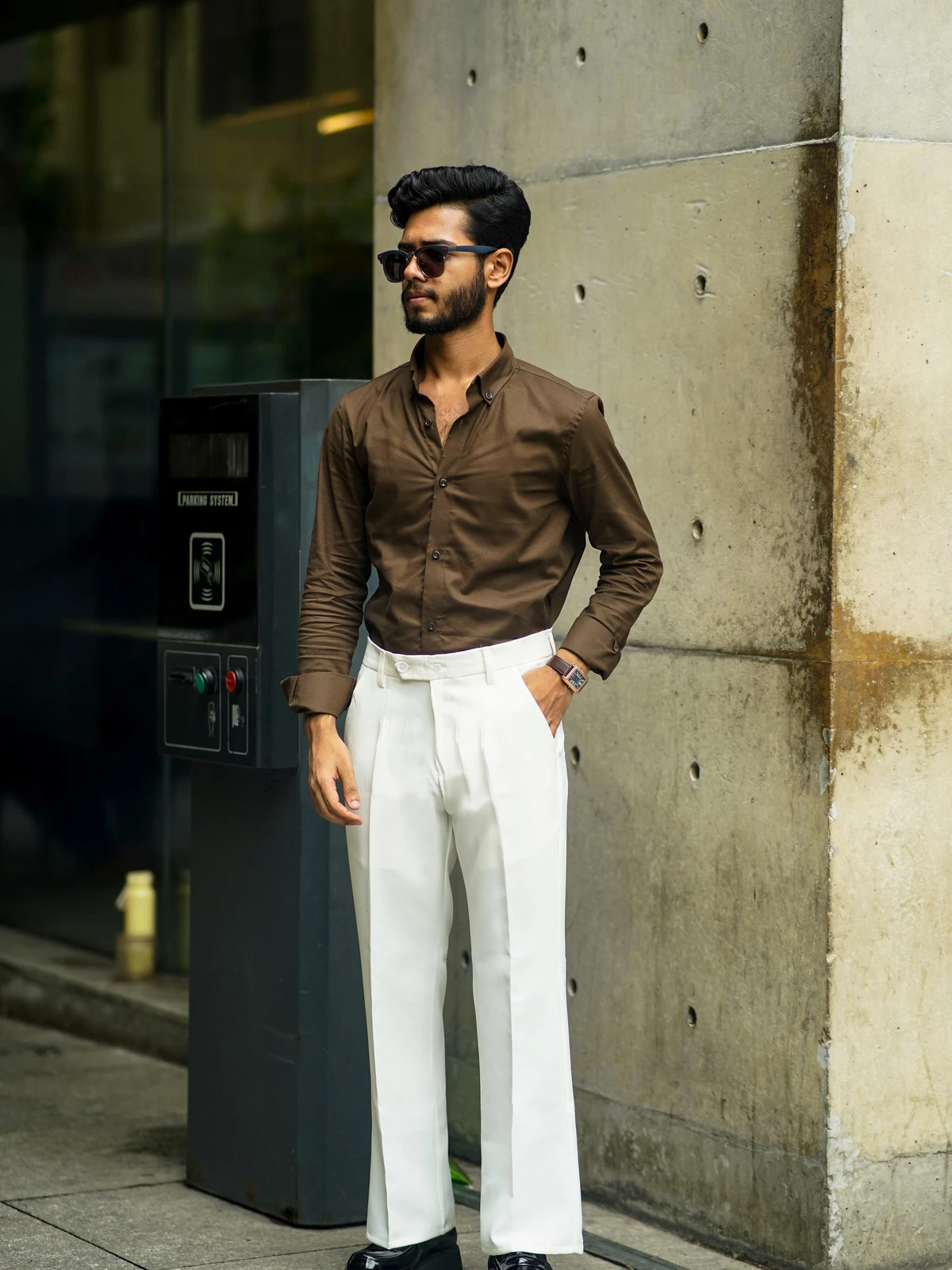 Formal flare bootcut pants - White (unisex) - Image 3