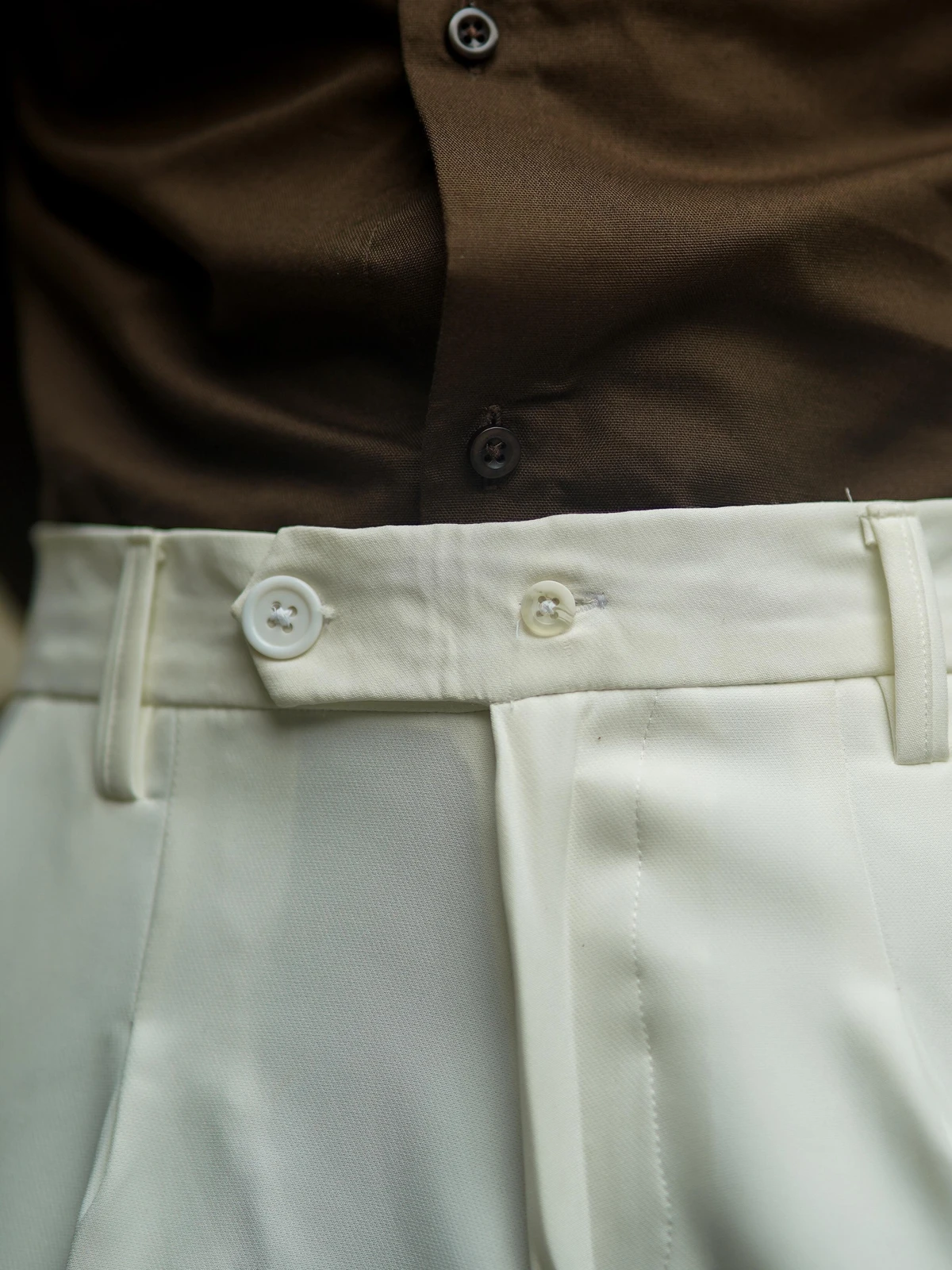 Formal flare bootcut pants - White (unisex) - Image 4