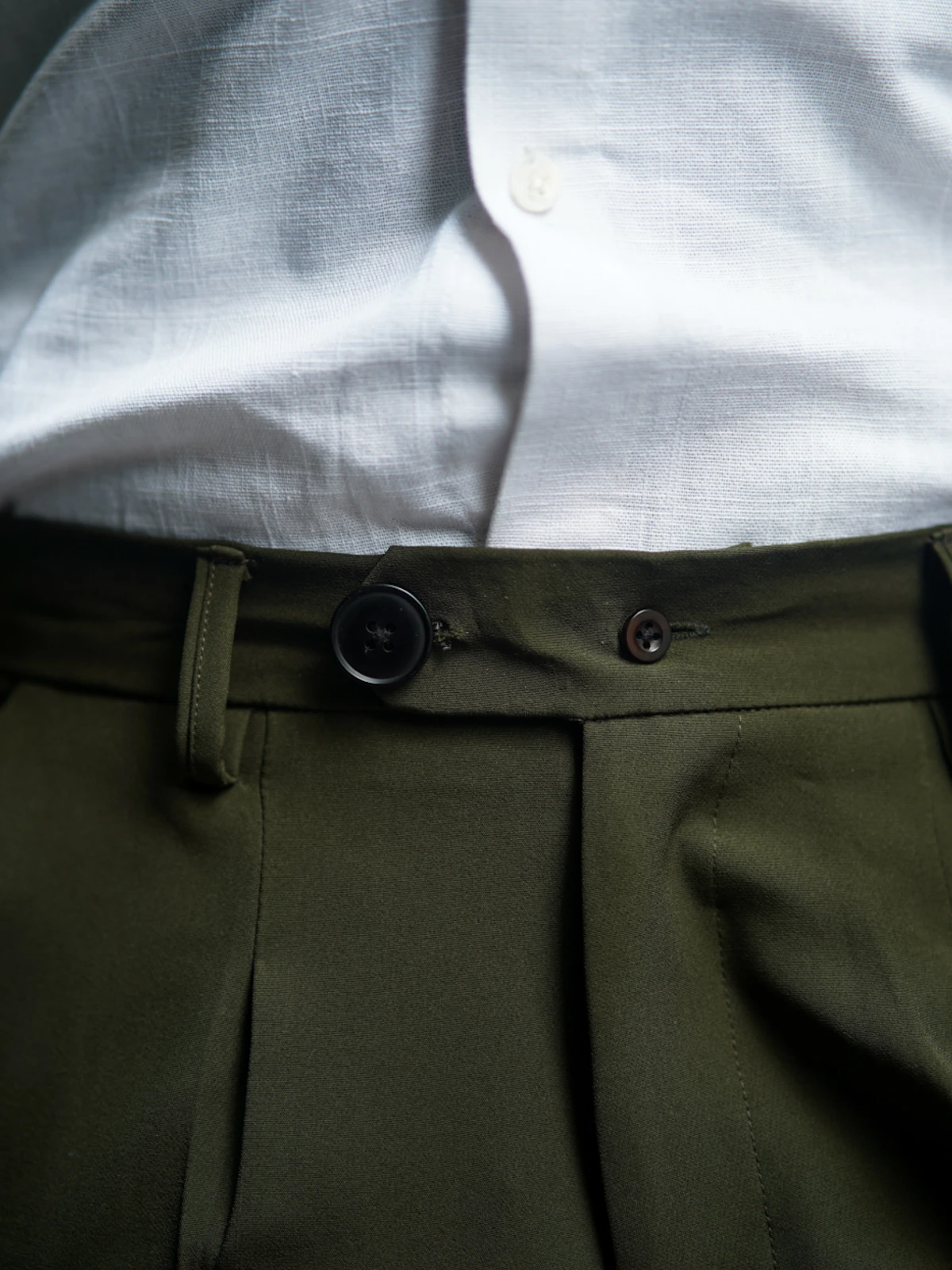 Formal flare bootcut pants - olive (unisex) - Image 3