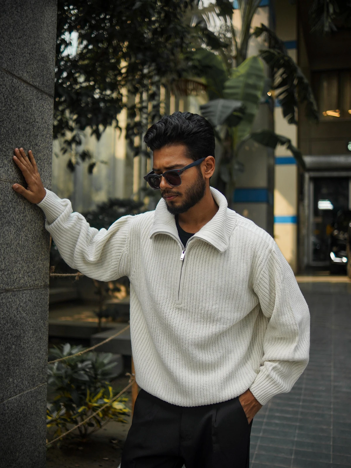 Knitted wool sweater