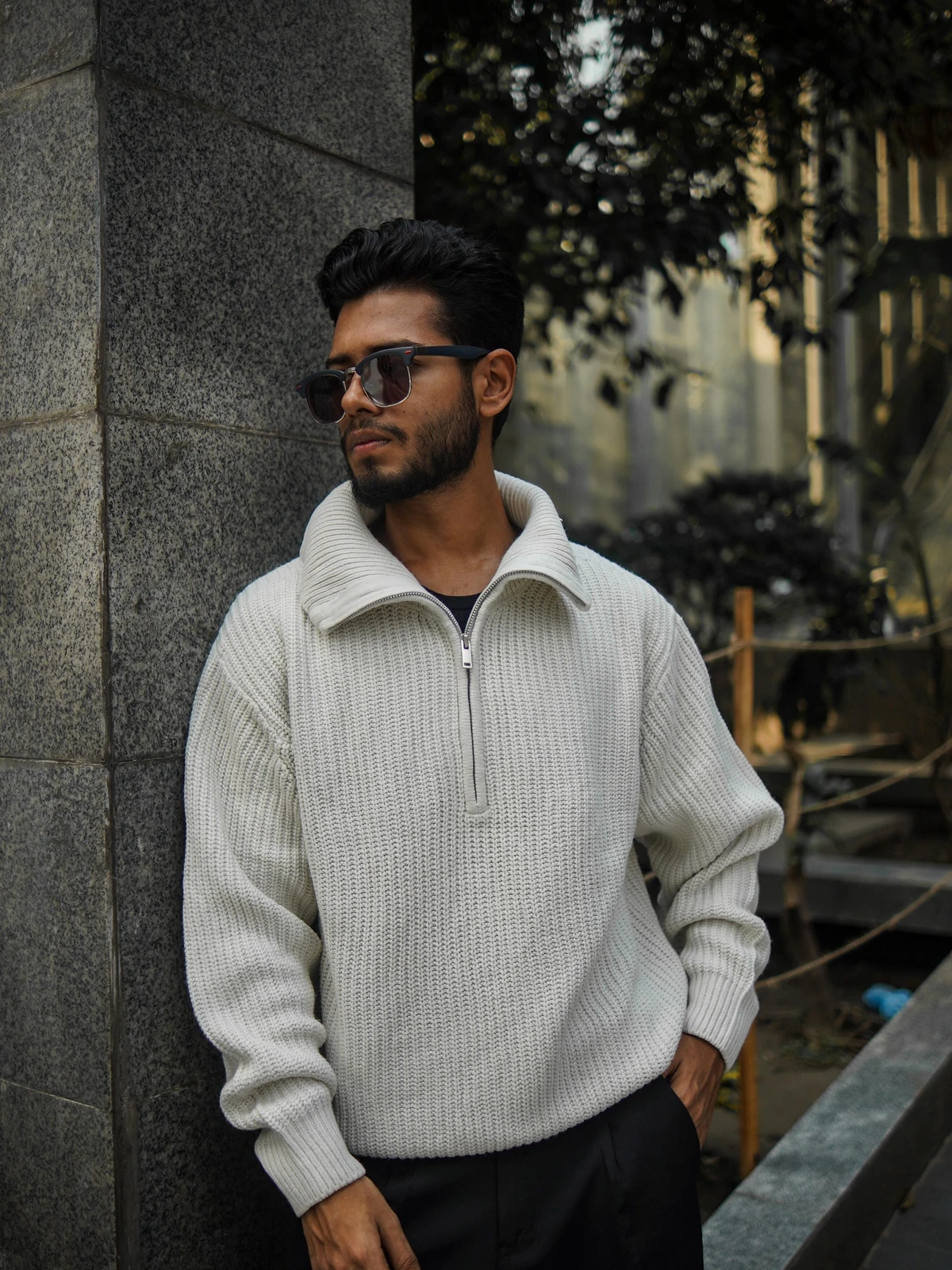 Knitted wool sweater