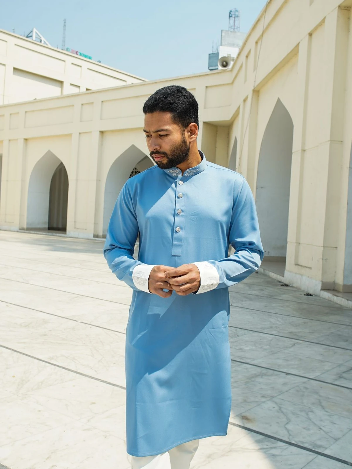 Mughal - Sky blue & Minimal