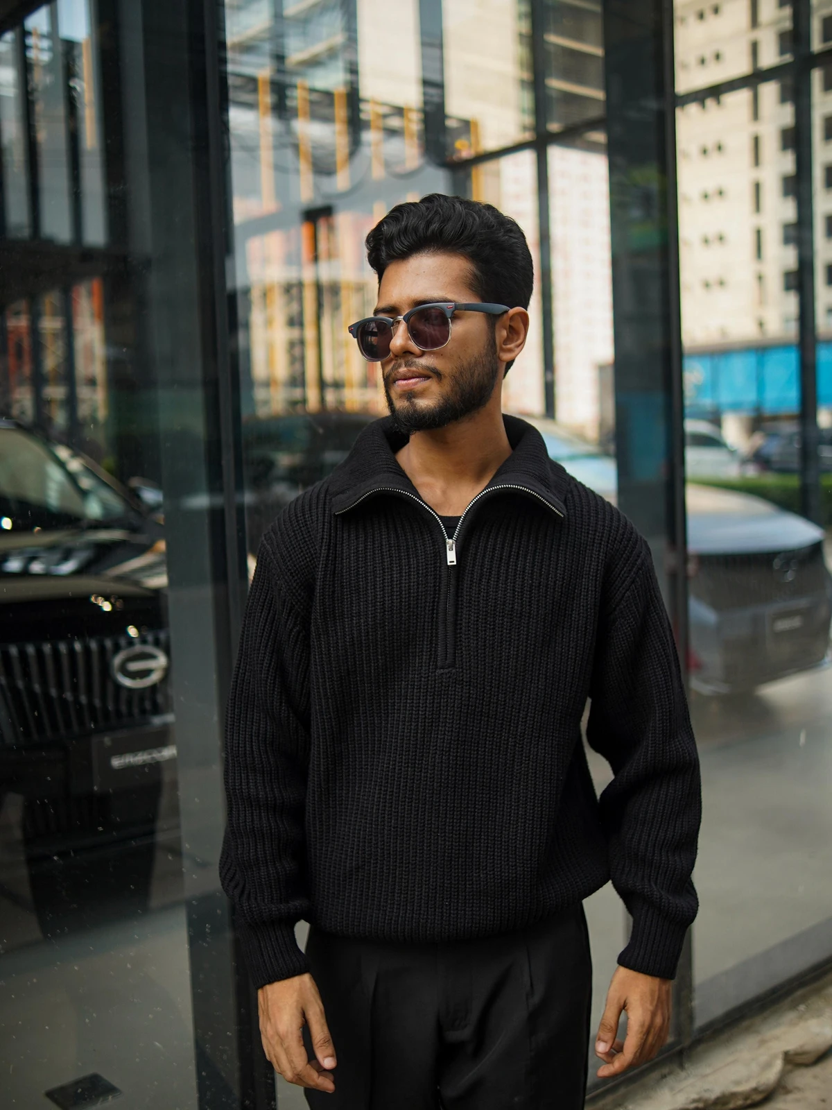 Knitted wool sweater