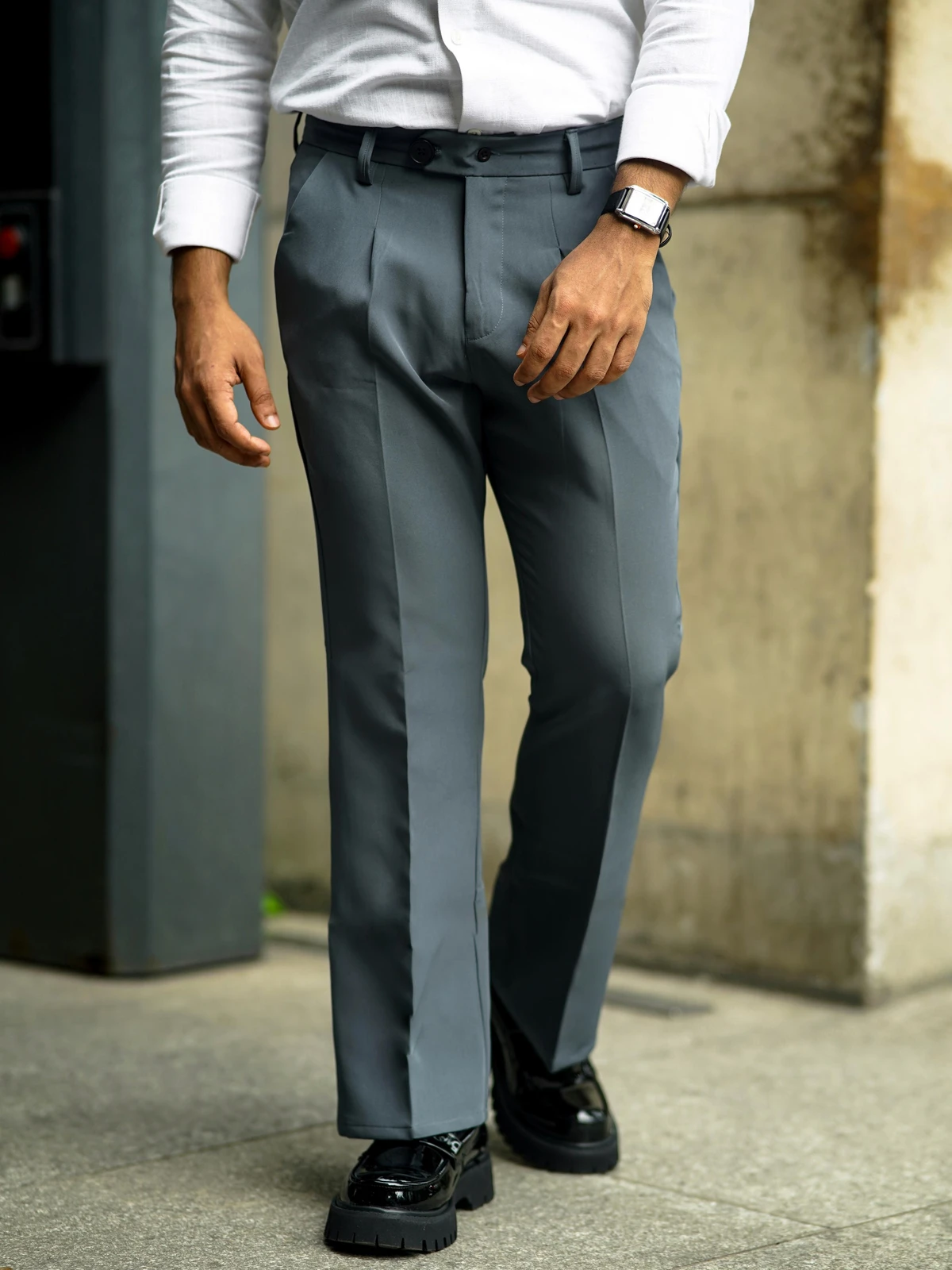 Formal flare bootcut pants - Ash (unisex)