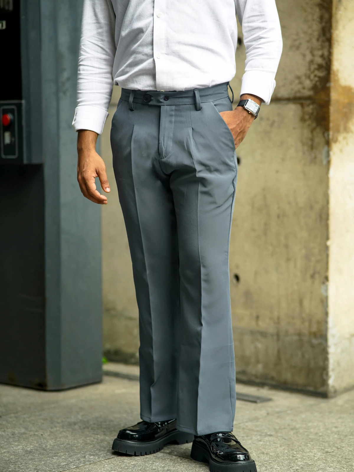 Formal flare bootcut pants - Ash (unisex)