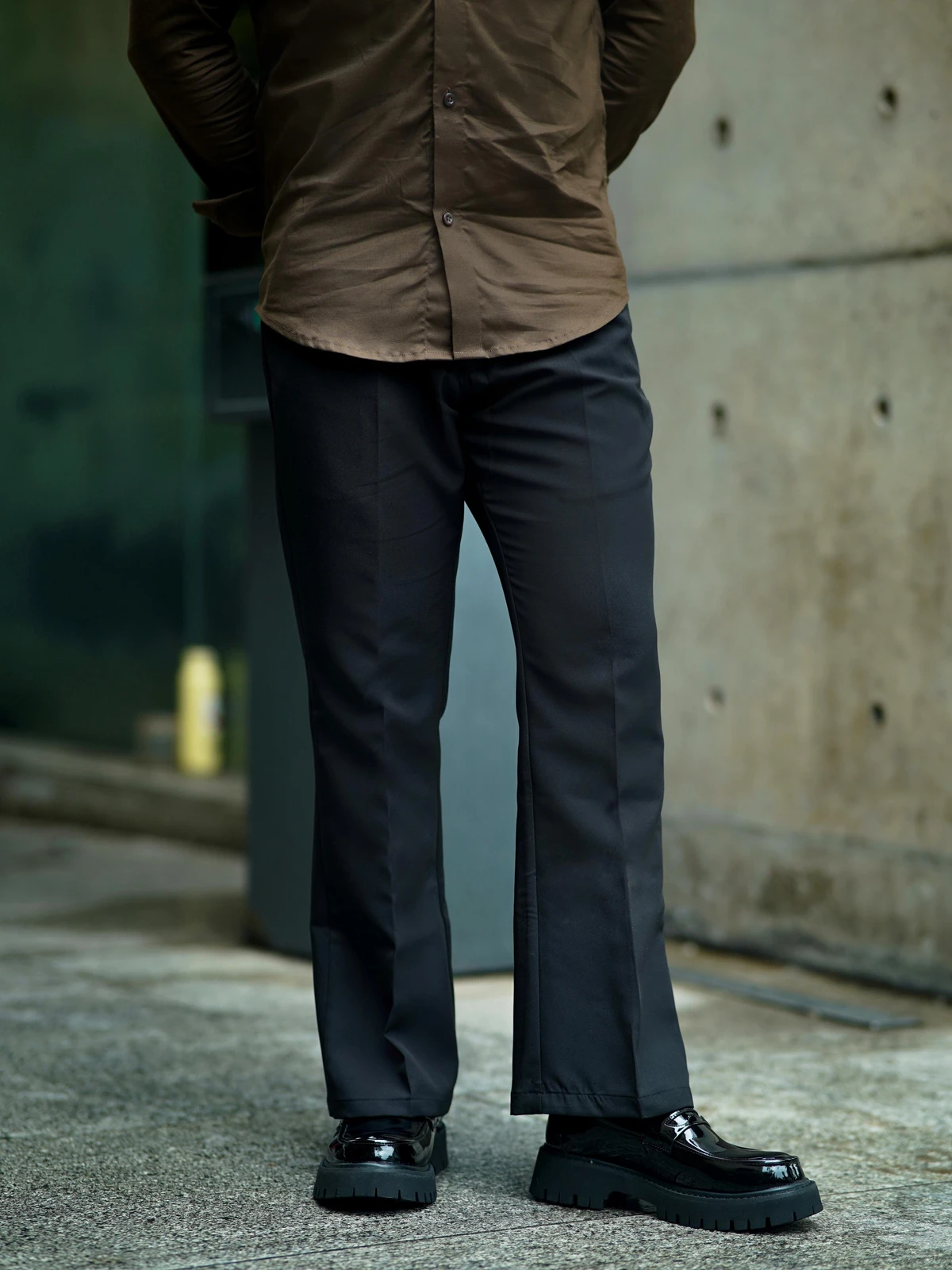 Formal flare bootcut pants - Black (unisex)