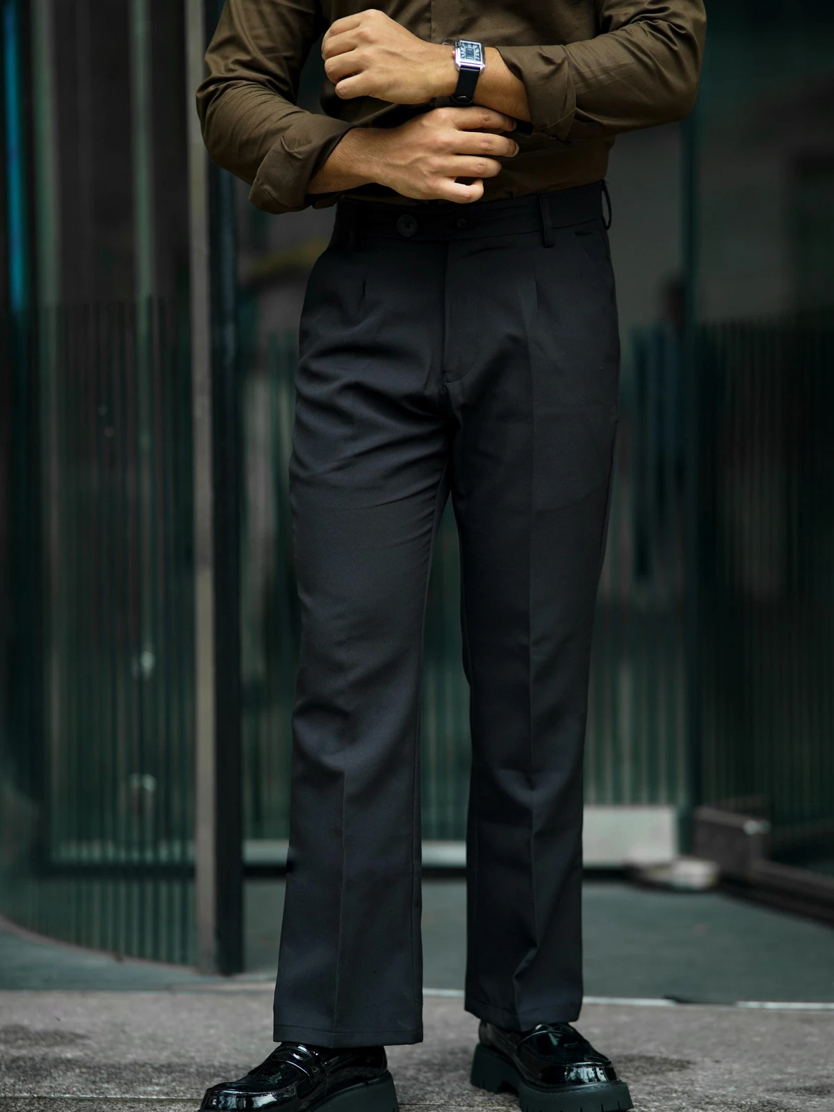Formal flare bootcut pants - Black (unisex) - Image 4