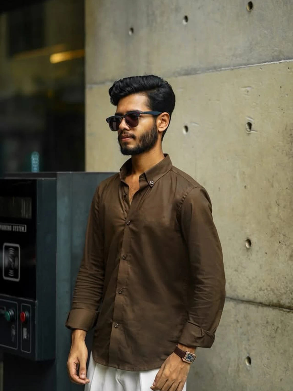 Linen shirt Coffee