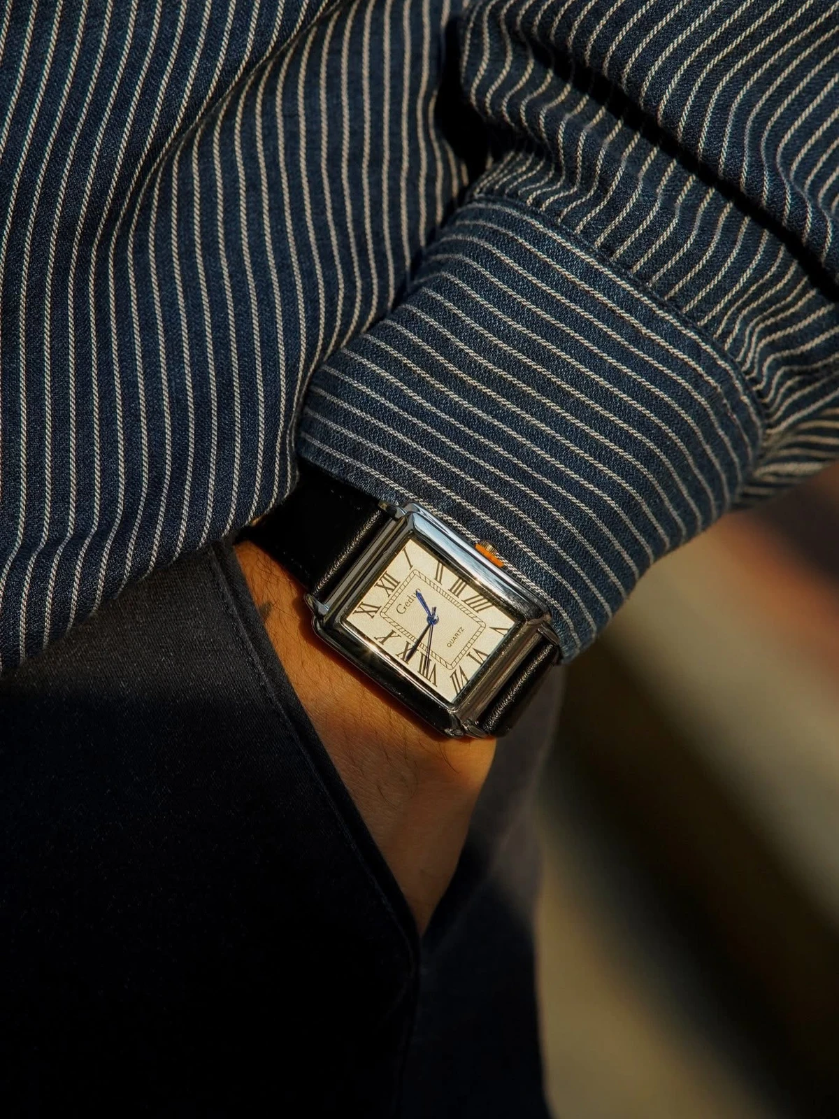 old money watch B&W