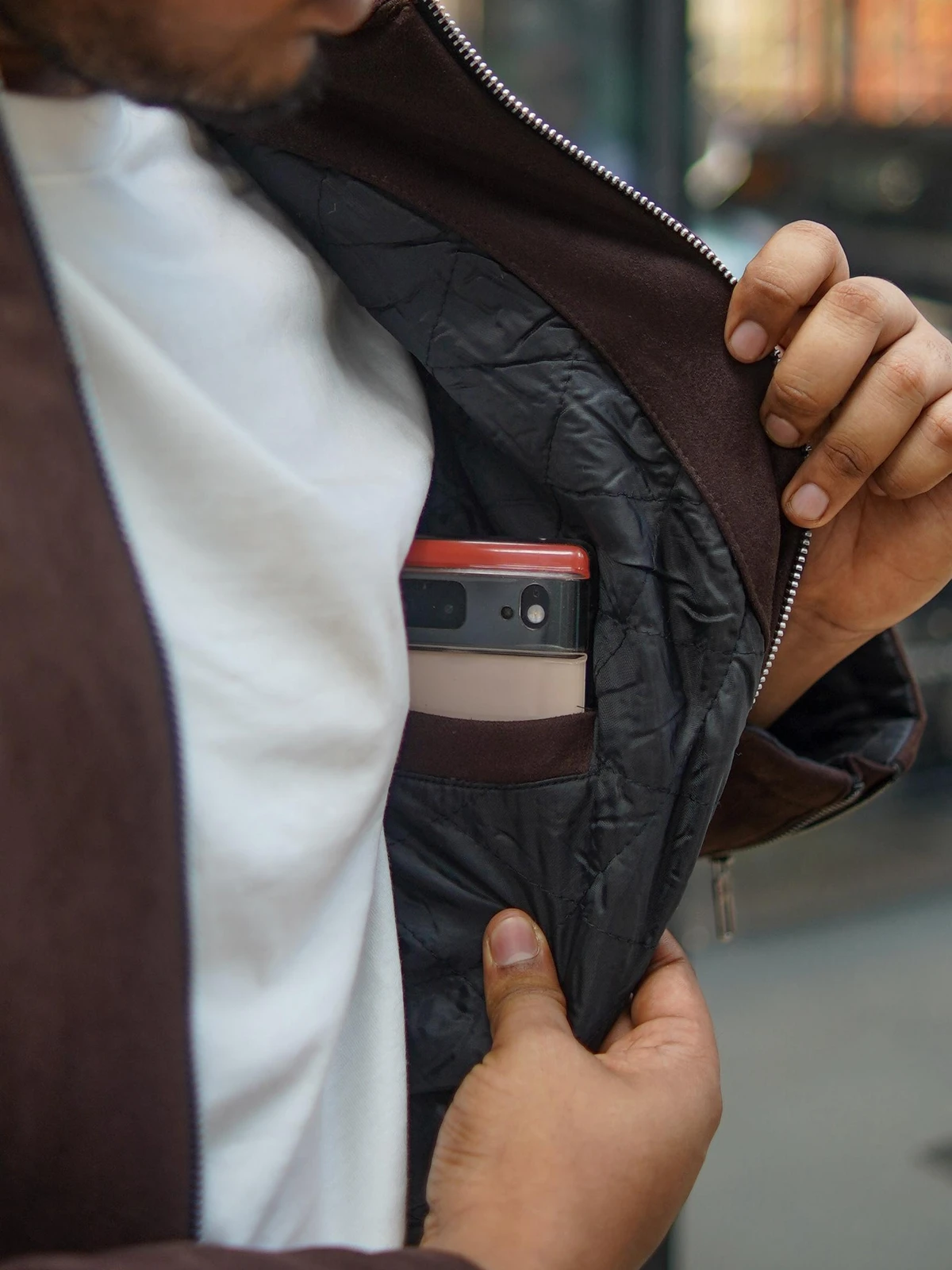 Coffee suede jacket - Image 6