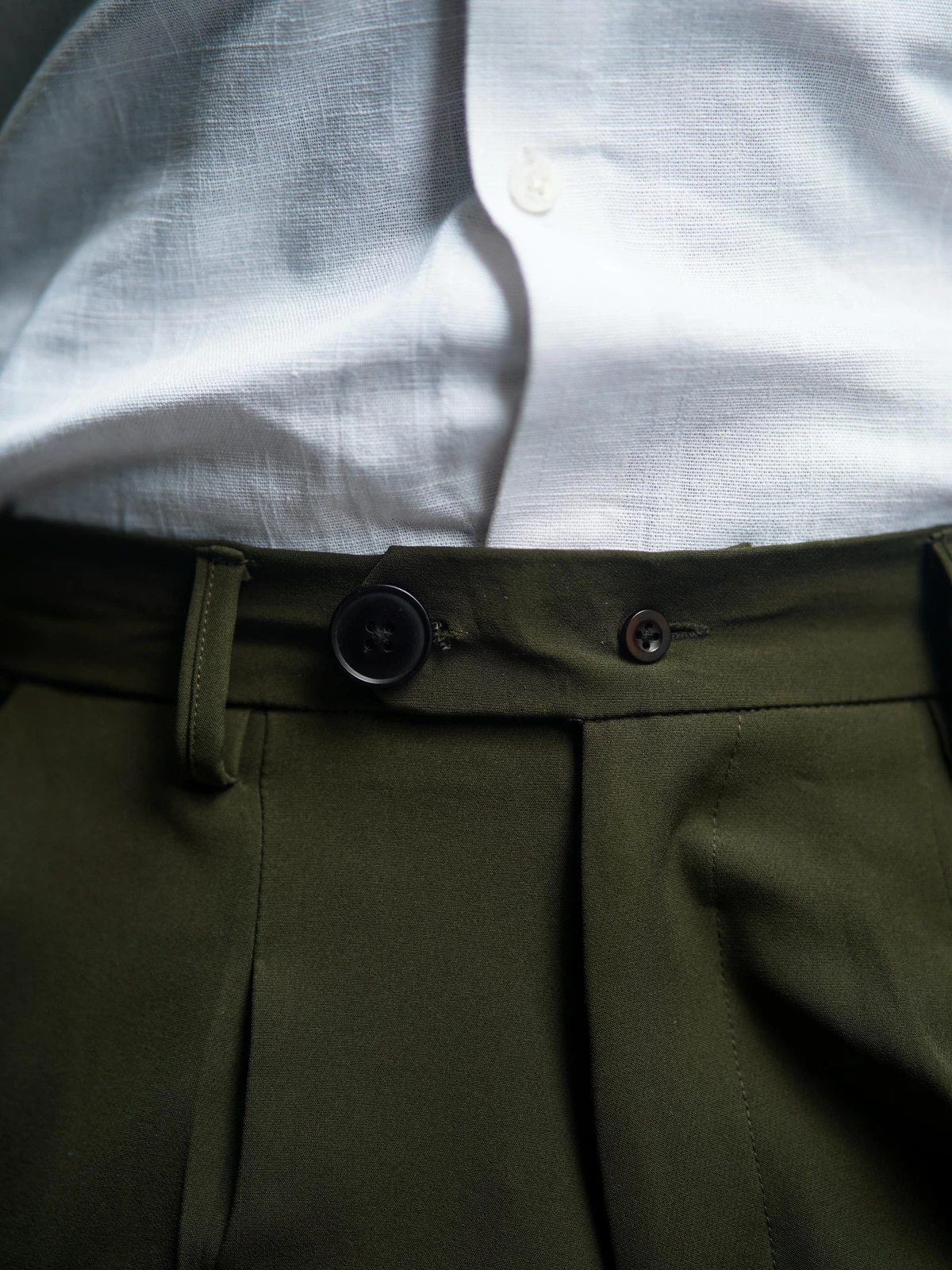 Formal flare bootcut pants - Olive (unisex) - Image 4