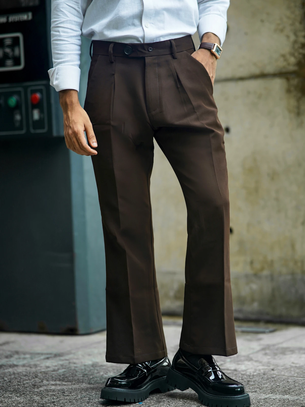 Formal flare bootcut pants - coffee (unisex)