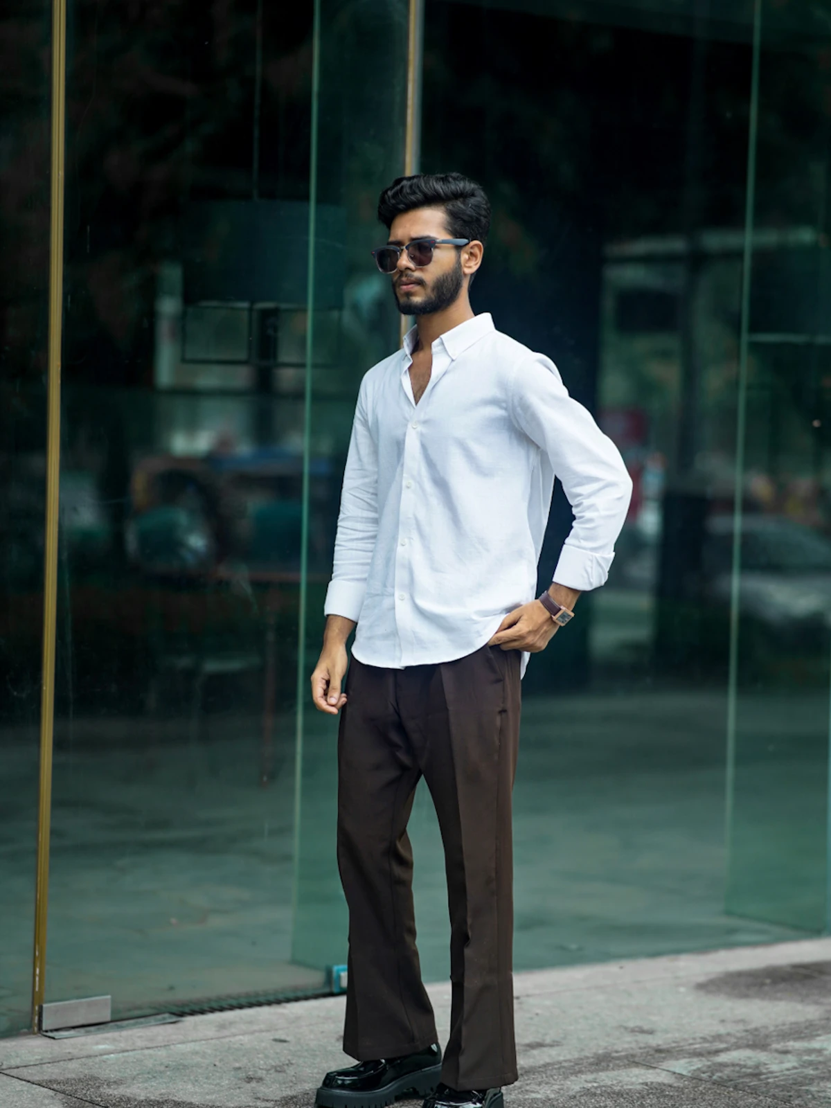 Formal flare bootcut pants - coffee (unisex) - Image 4