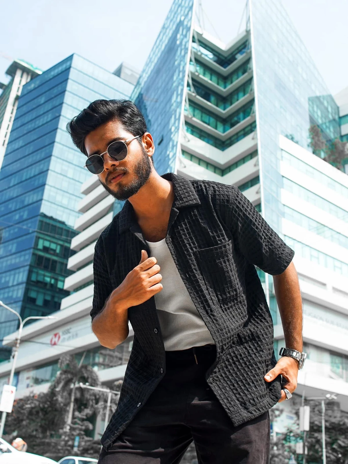Black crocodile shirt