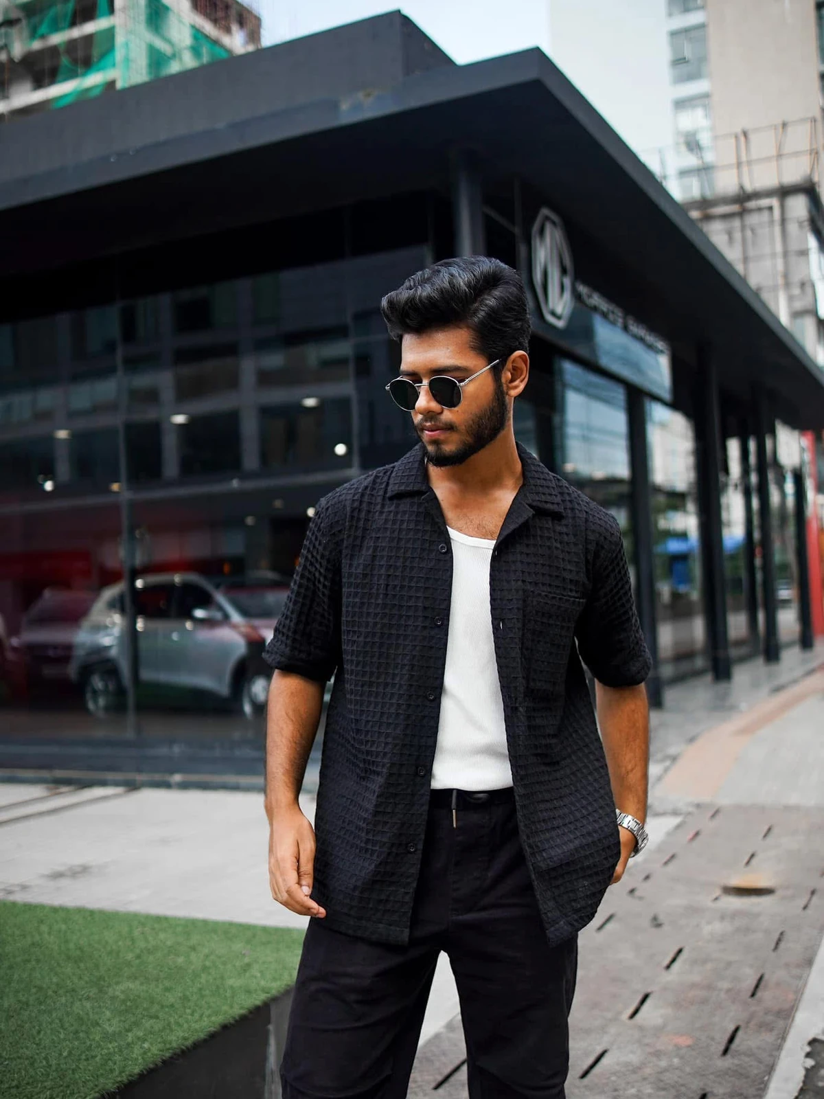Black crocodile shirt