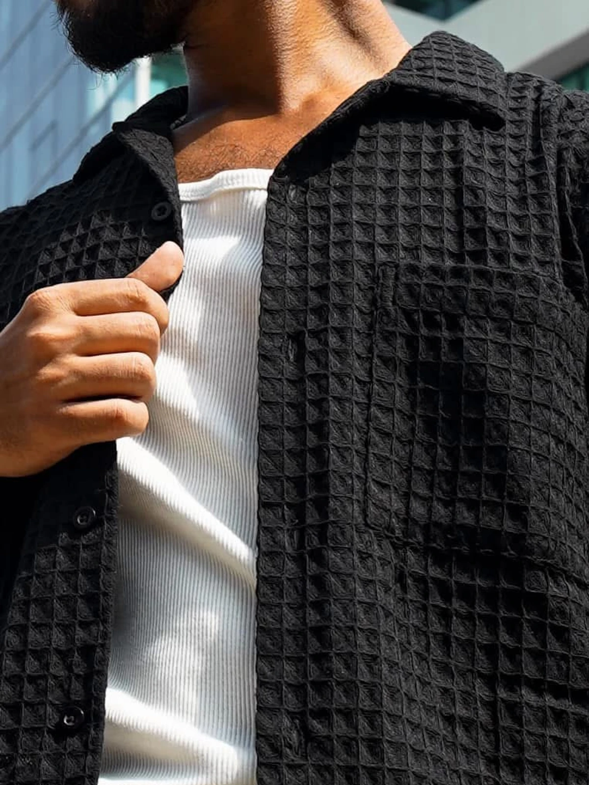Black crocodile shirt - Image 3