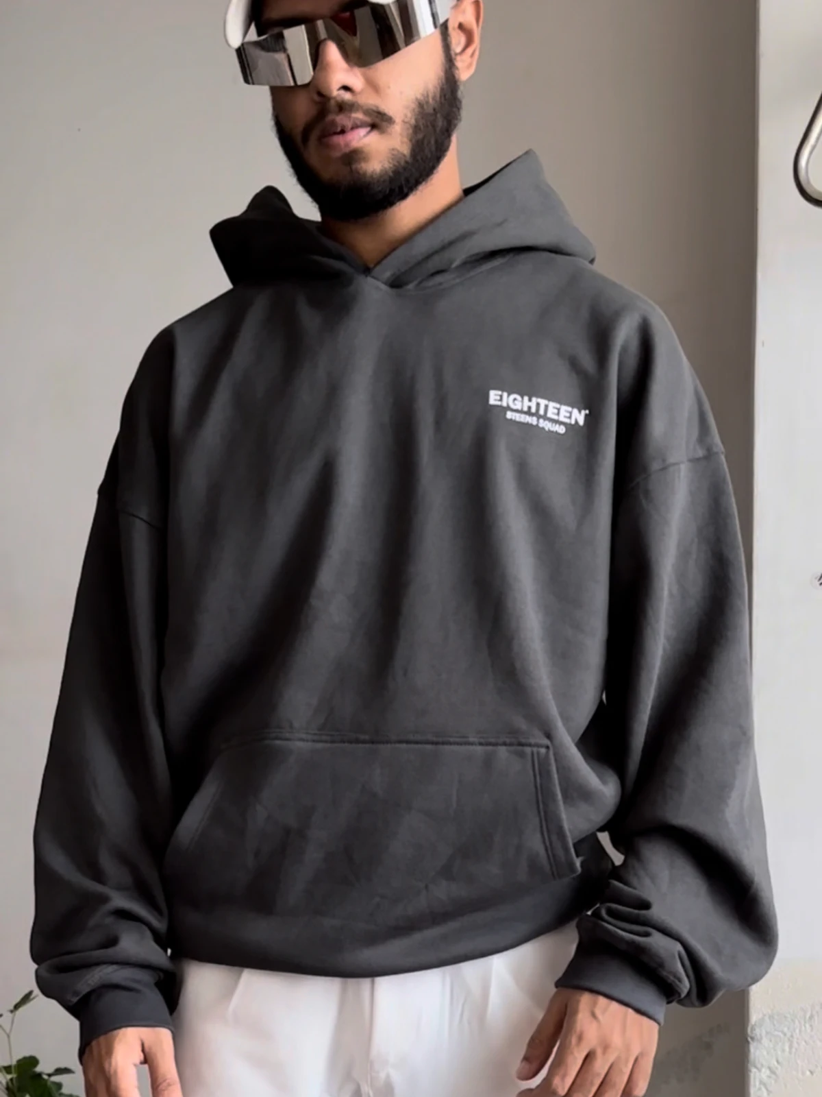 Grey oversized hoodie