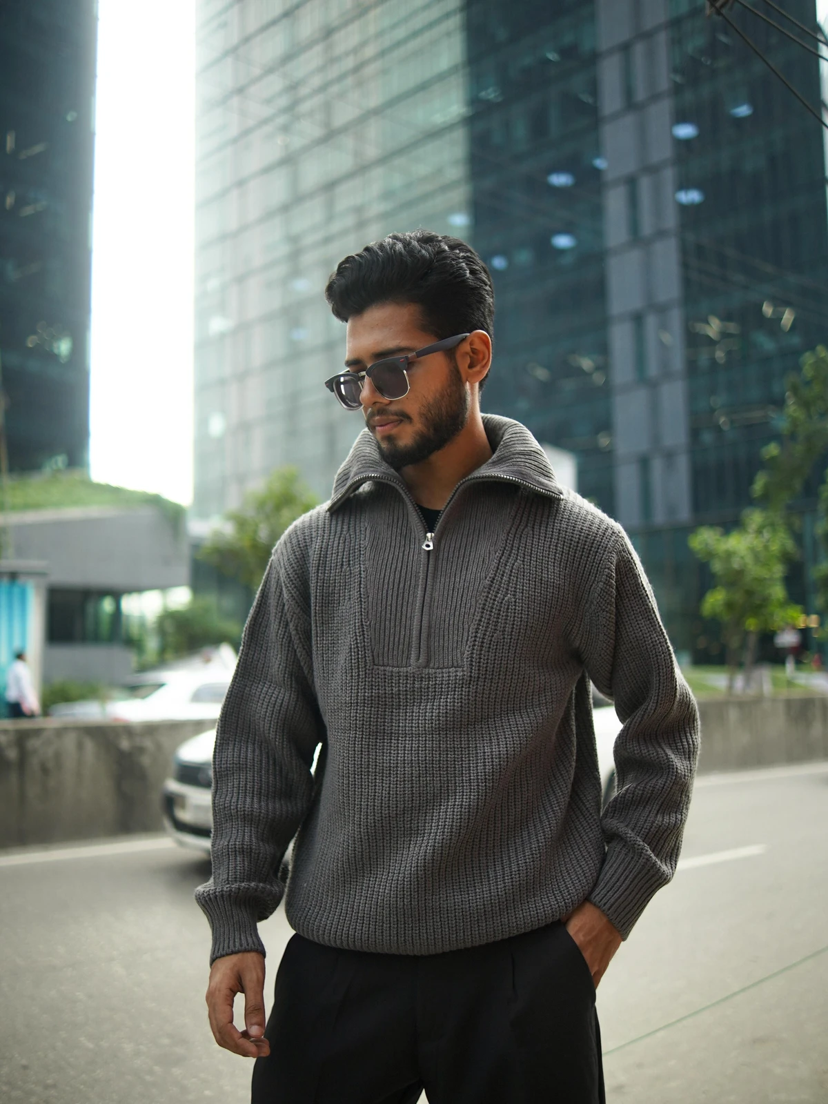 Knitted wool sweater