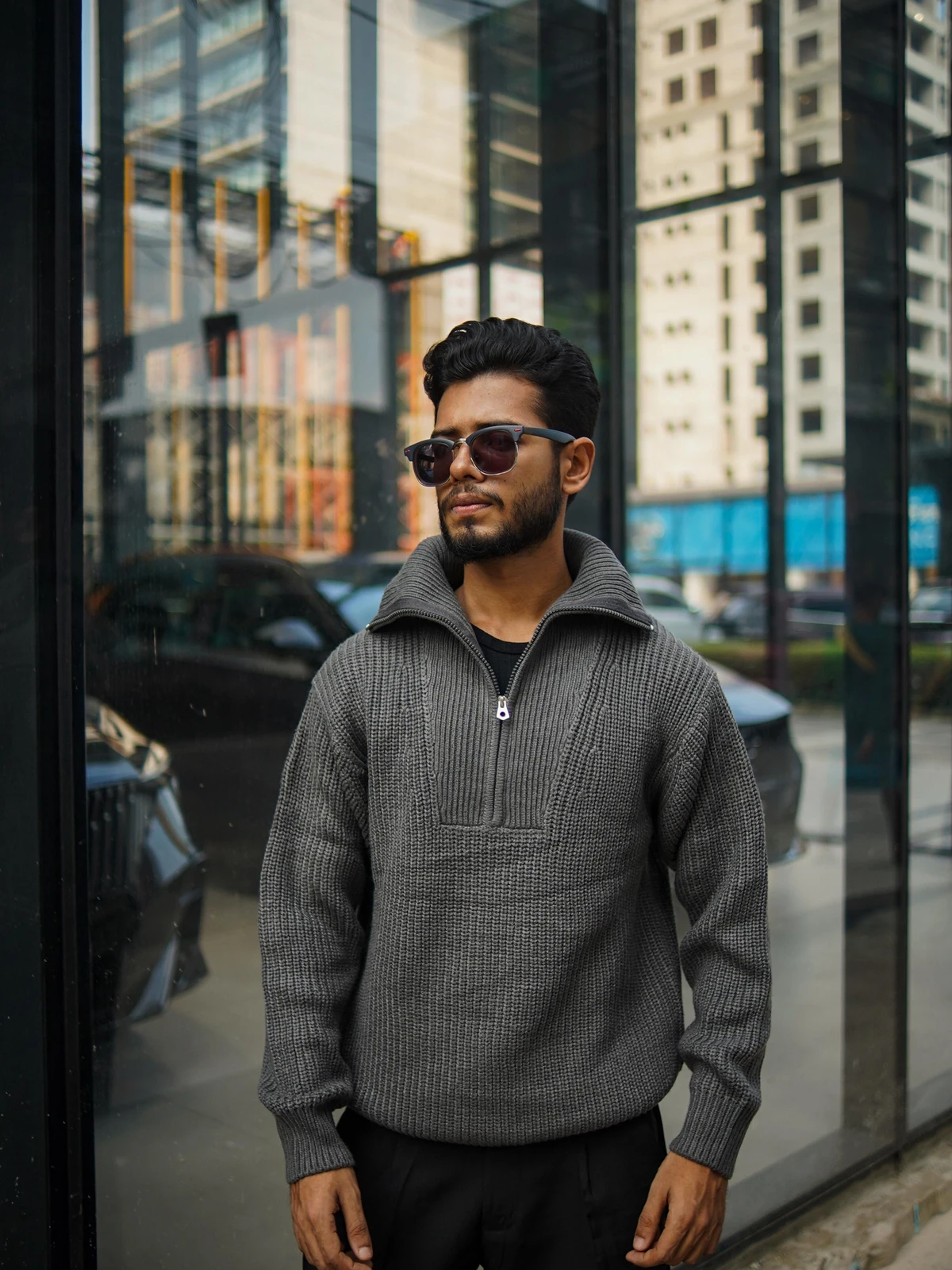 Knitted wool sweater