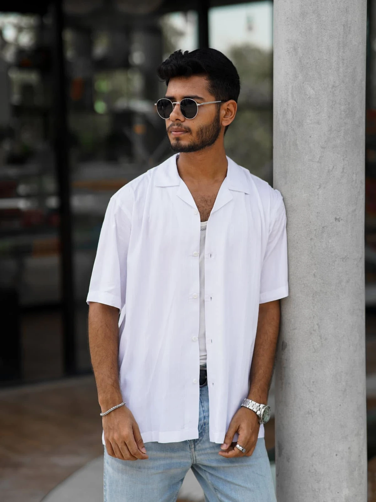 Whitish stripe cuban shirt - Image 4