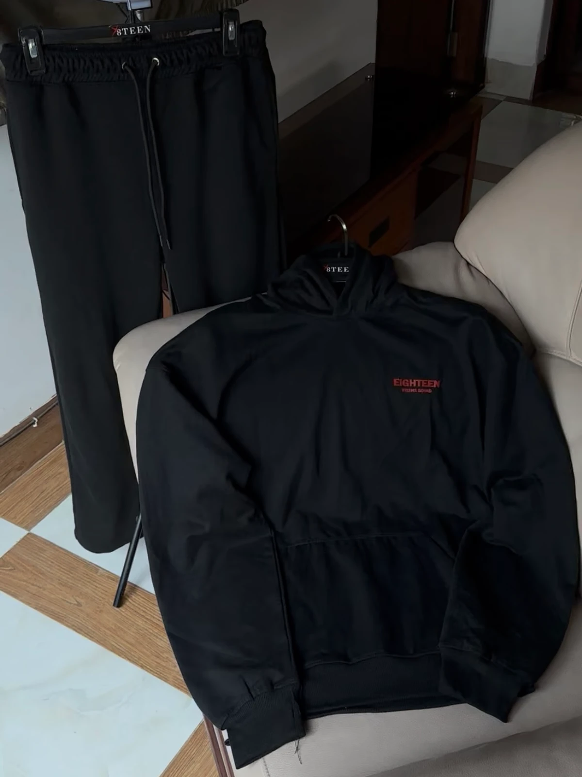 Black oversized hoodie