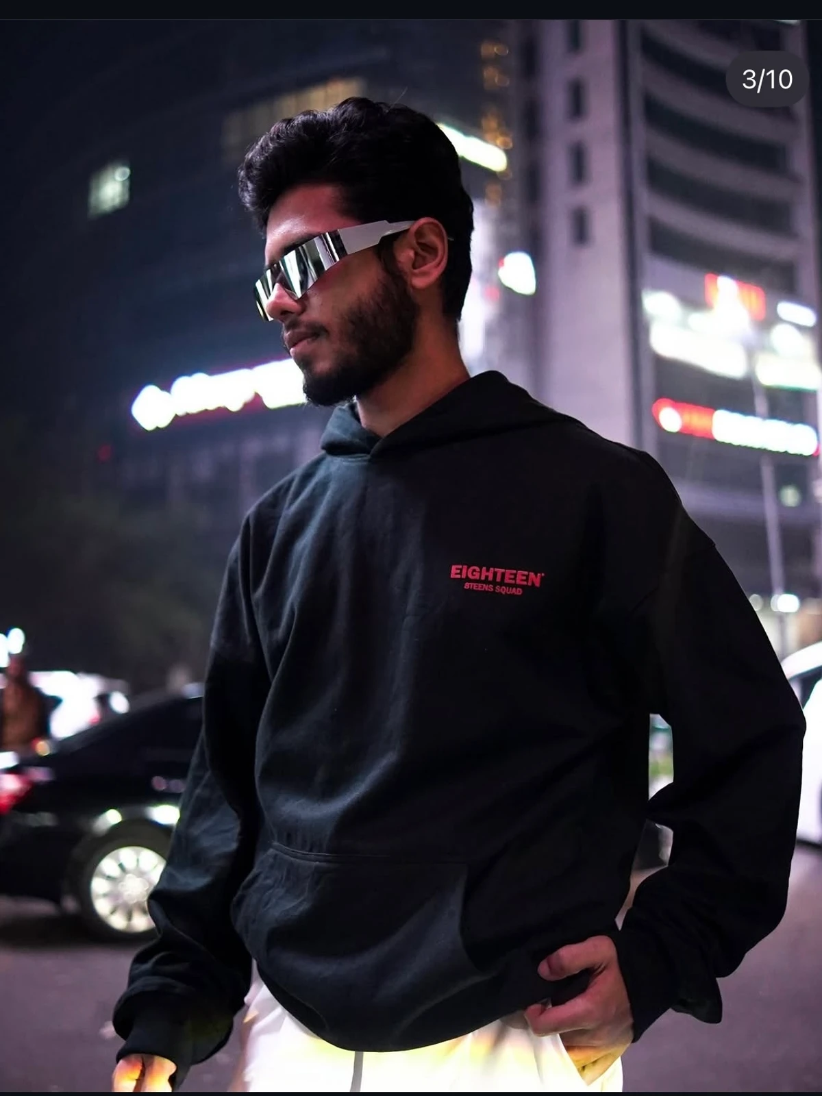 Black oversized hoodie