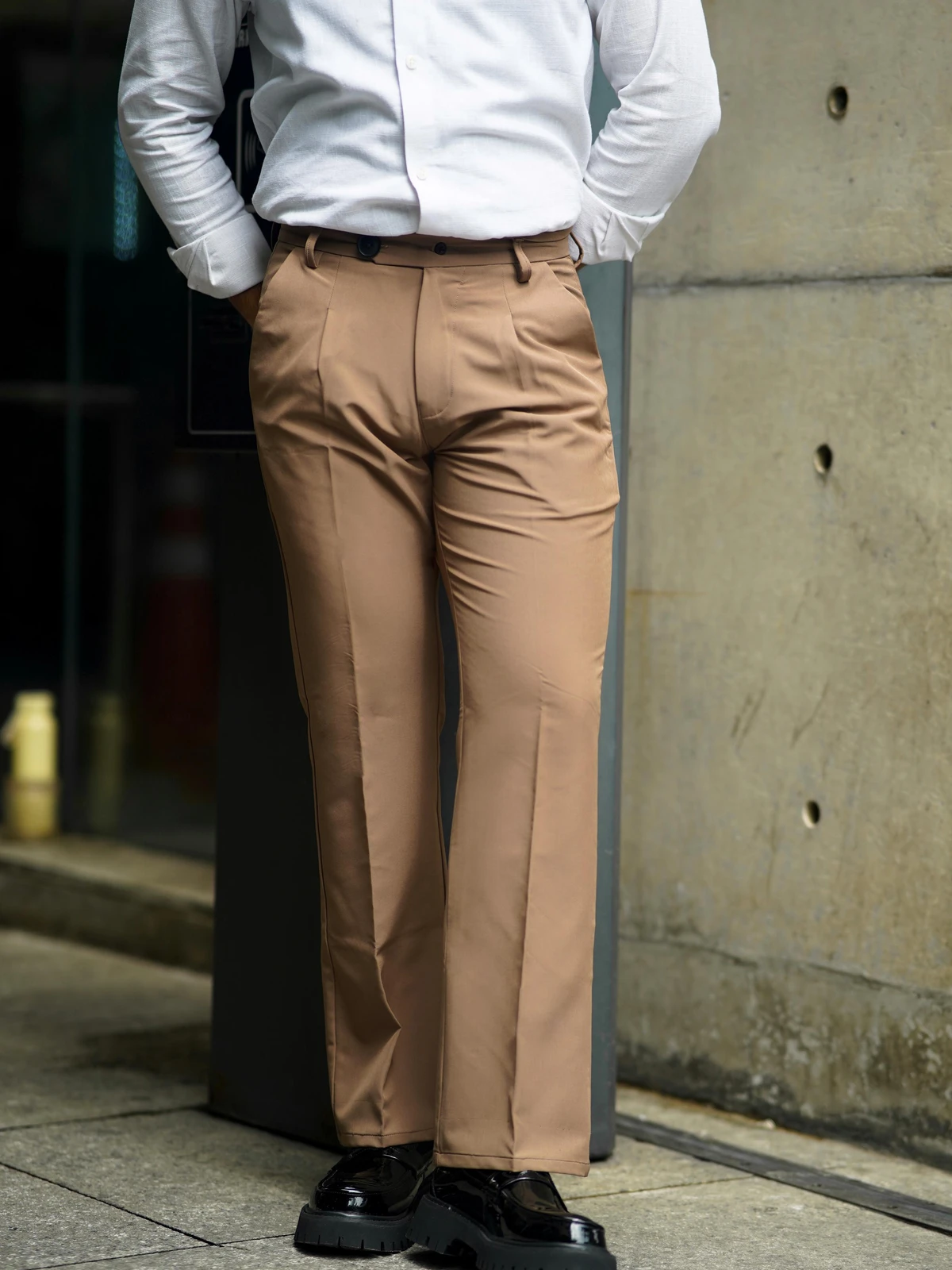 Formal flare bootcut pants - Khaki (unisex)