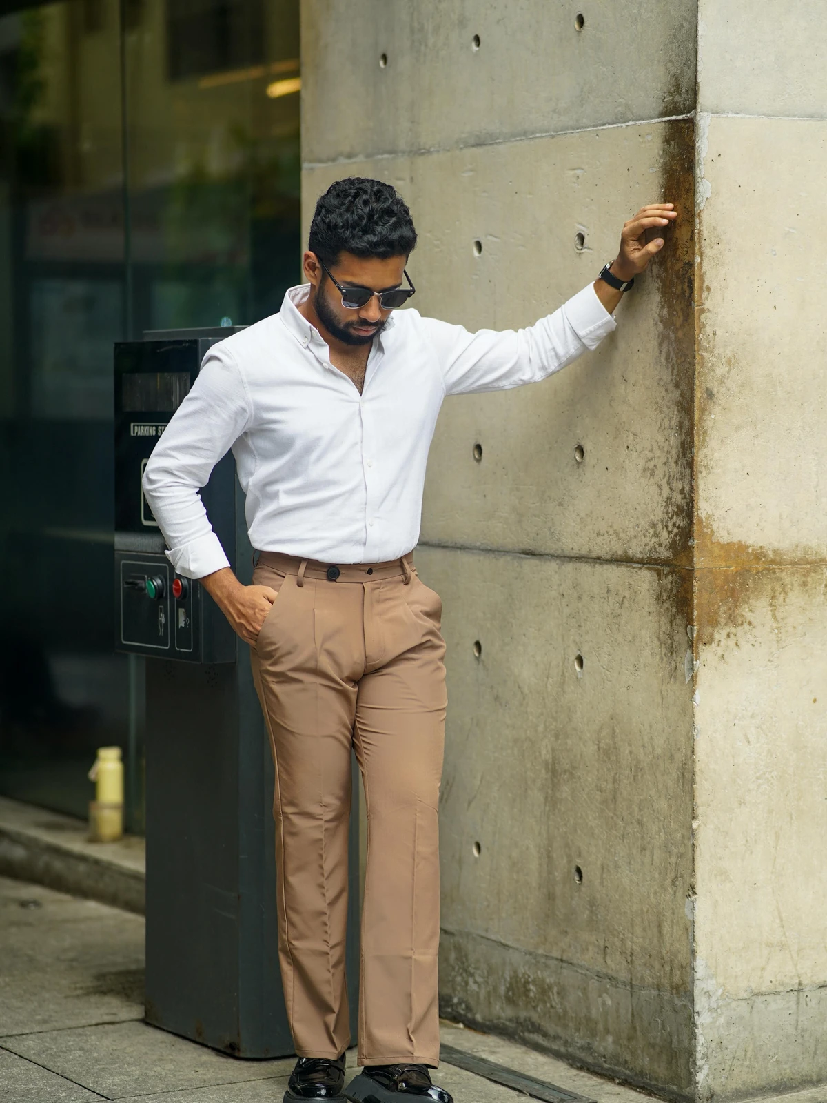 Formal flare bootcut pants - Khaki (unisex) - Image 3