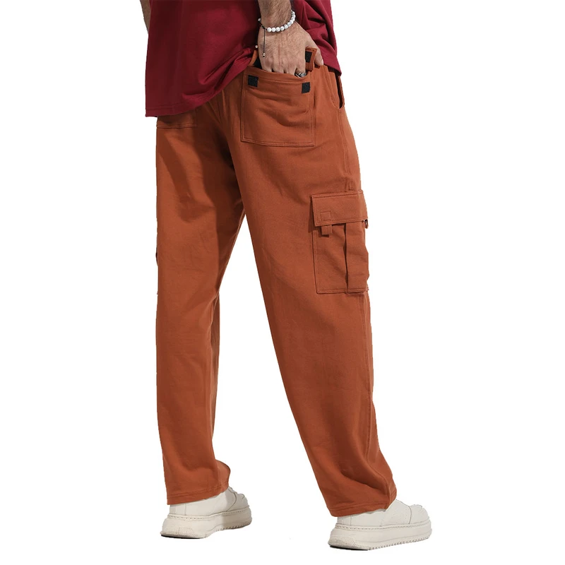 Men’s Baggy Joggers (Olive+Brick) - Image 6