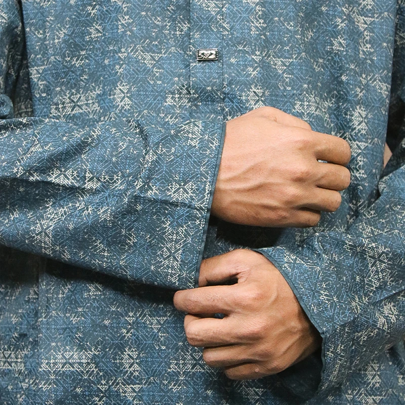 Men’s Premium all over cotton Panjabi (Green) - Image 3