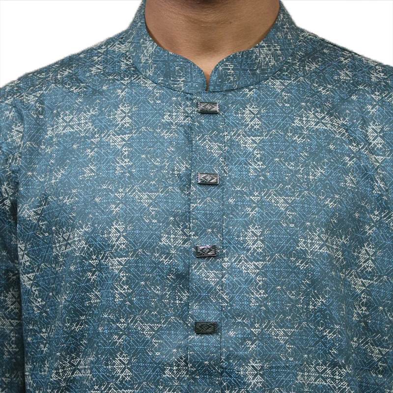 Men’s Premium all over cotton Panjabi (Green) - Image 4