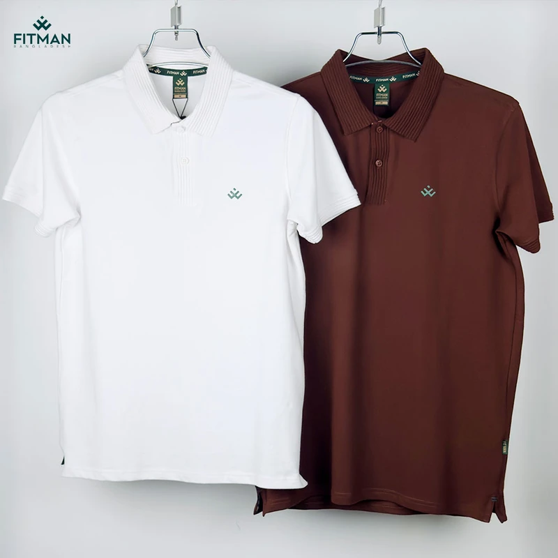 Men's Raising Polo (White+Coffee)