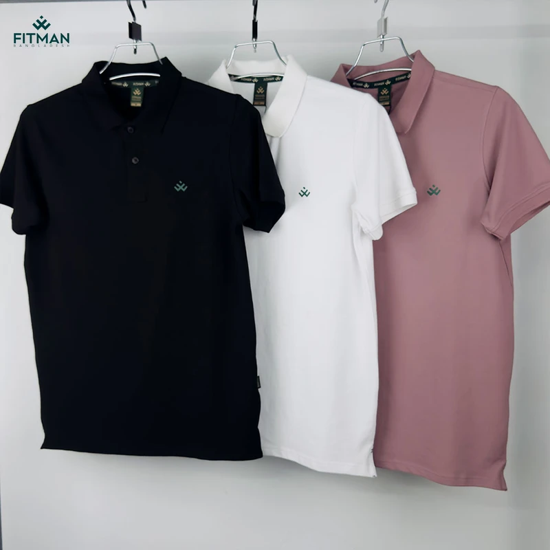 Premium Solid Polo (Carbon Shadow + Dusky Orchid + Arctic Pearl)