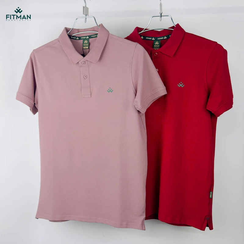 Premium Solid Polo (Dusky Orchid + Royal Merlot)