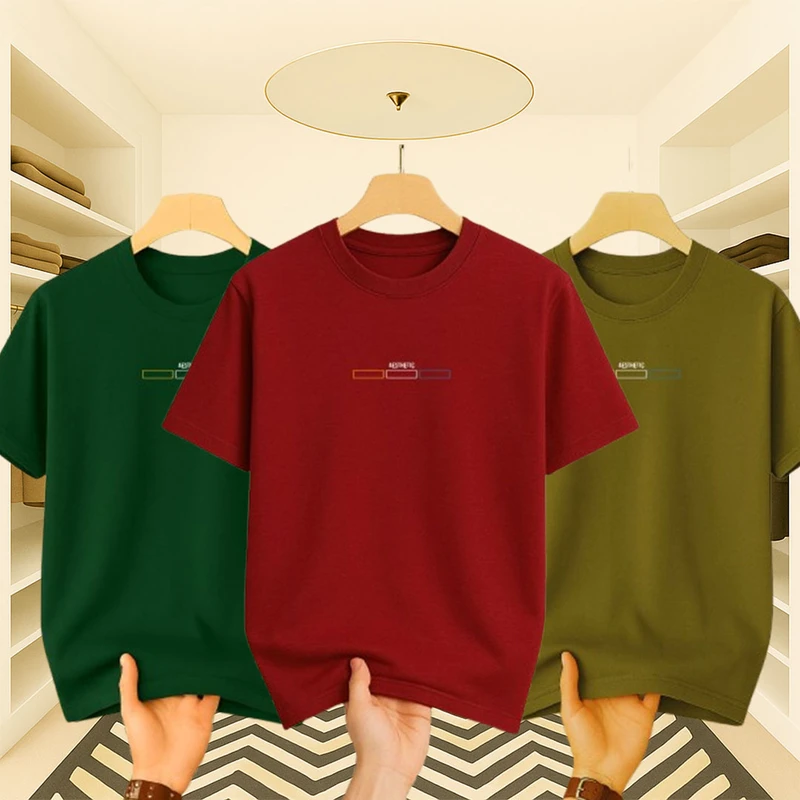 Premium Drop Shoulder(Meroon+Green+Olive)