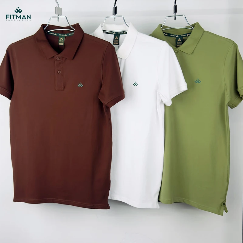 Premium Solid Polo (Sage Meadow + Mocha Truffle + Arctic Pearl)