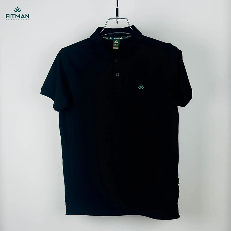 Premium Solid Polo (Carbon Shadow)