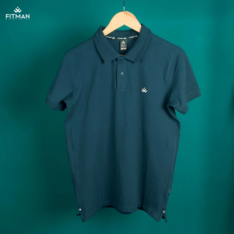 Premium Jacquard Polo (Ocean Green)
