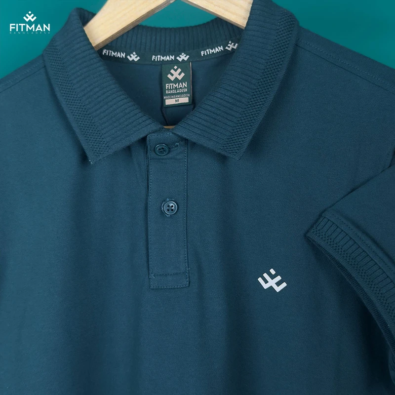 Premium Jacquard Polo (Ocean Green)