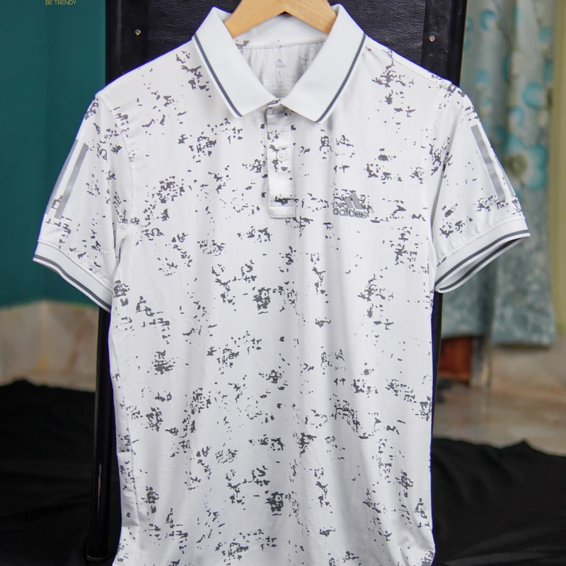 Men’s all over active Polo Shirt (White+Navy+Marron)