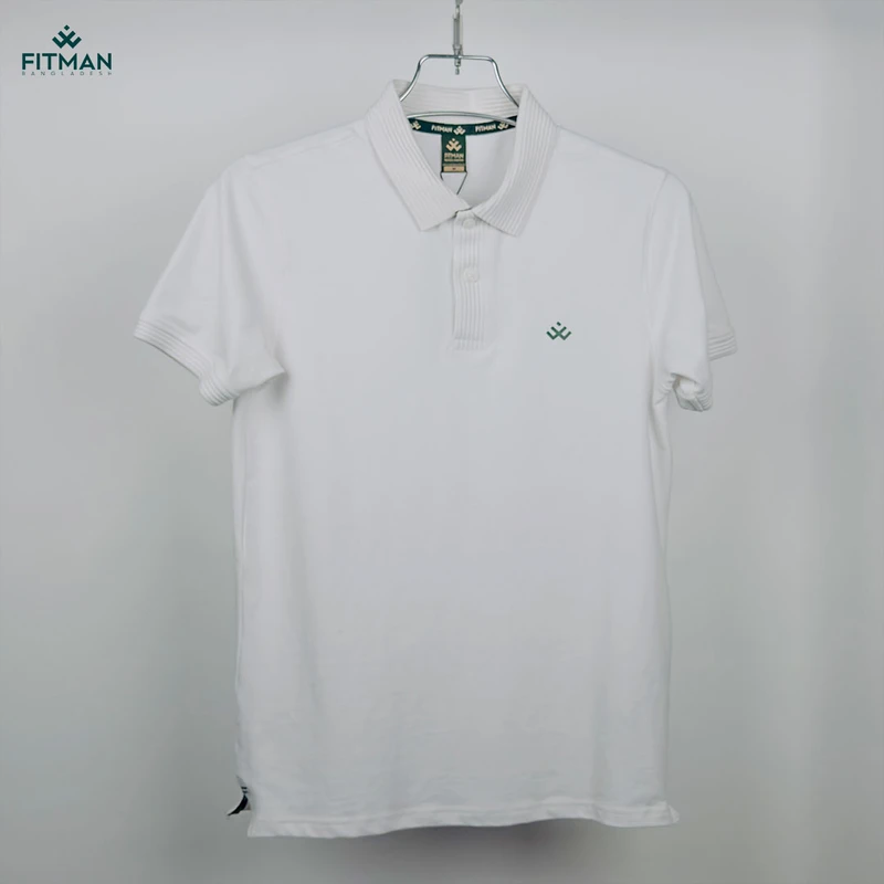 Men's Raising Polo (White+Bricks)