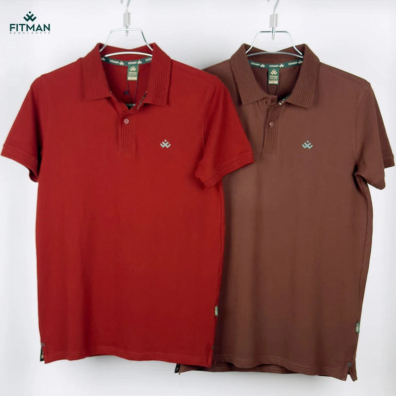 Men's Raising Polo (Coffee+Bricks)